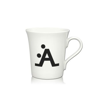 Lustige Porzellantasse Kaffeetasse Emilia weiss 34cl - Dekor: Stellung