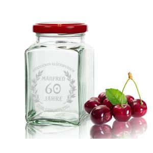 Marmeladenglas Einmachglas Vorratsglas 212ml mit Gravur Wunschtext
