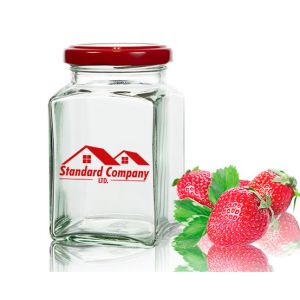 Quadratglas Marmeladenglas 260ml bedrucken