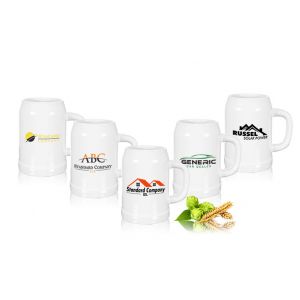 Bierkrug Steinkrug Humpen 0,5L weiss 1-fbg. bedruckt