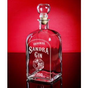 Ginflasche, Gin Dekanter 0,7L mit Gravur
