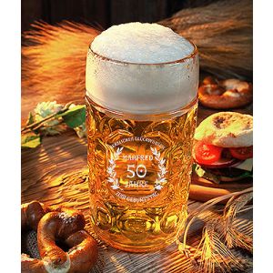 Maßkrug Oktoberfest mit Gravur