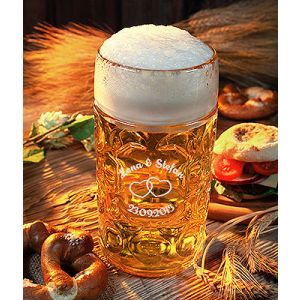 Maßkrug Oktoberfest mit Gravur