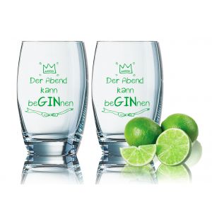 Gingläser Der Abend kann beGINnen