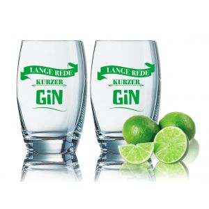 Gingläser Lange Rede kurzer GIN