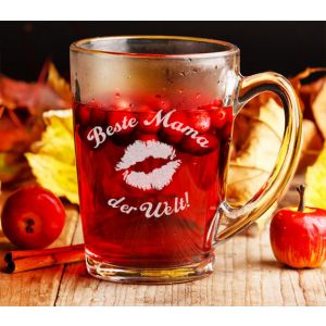 Tasse Happy Morning 32cl mit individueller Gravur Wunschtext