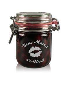 Marmeladenglas Vorratsglas 400ml mit Gravur Wunschtext