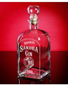Ginflasche, Gin Dekanter 0,7L mit Gravur