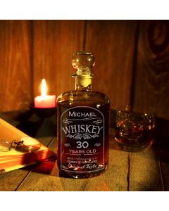 Whiskyflasche rund gravieren