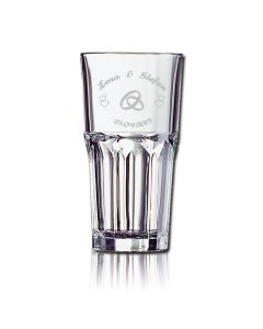Longdrinkglas Granity Latte Macchiatio Glas gravieren Hochzeit - stapelbar