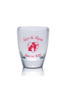 Schnapsglas, Stamper universal 3,5cl mit Druck