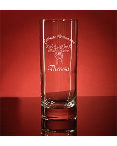 Longdrinkglas mit Gravur Weihnachten, Weihnachtsgeschenk