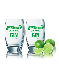 Gingläser Lange Rede kurzer GIN