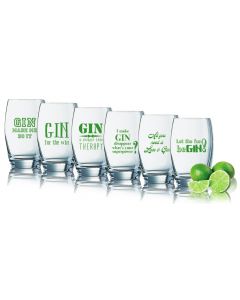 Gingläser mit Sprüchen