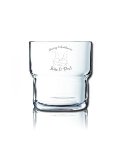 Longdrinkglas Kinderglas Saftglas Wasserglas "Log" 27cl mit Gravur Weihnachten stapelbar