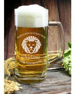 Marmeladenglas mit Deckchen natur und rotem Gummiband mit Rose