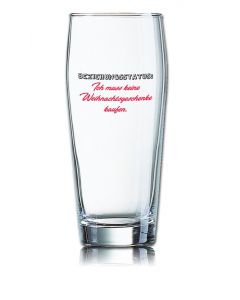 Lustiges Bierglas Willibecher 0,5L - BEZIEHUNGSSTATUS: Ich muss keine Weihnachtsgeschenke kaufen.