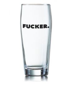Lustiges Bierglas Willibecher 0,5L - FUCKER.