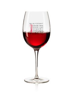 Lustiges Weinglas 350ml - Dekor: Never sing in the shower!!! Singing leads to dancing, dancing leads to slipping and slipping leads to paramedics seeing you NAKED So remember don`t sing...