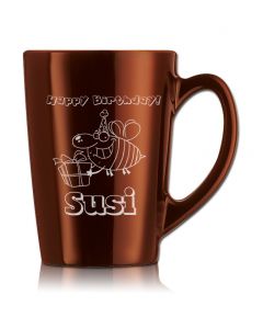 Tasse Happy Morning 32cl metallic Chocolate Geburtstag