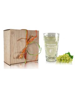 Dubbeglas 0,5L gravieren Wunschtext Logo