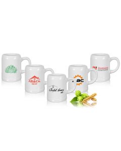 Bierkrug Steinkrug Humpen klein 0,25L weiss 1-fbg. bedruckt