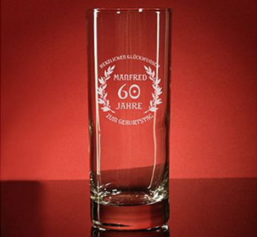 Graviertes Trinkglas